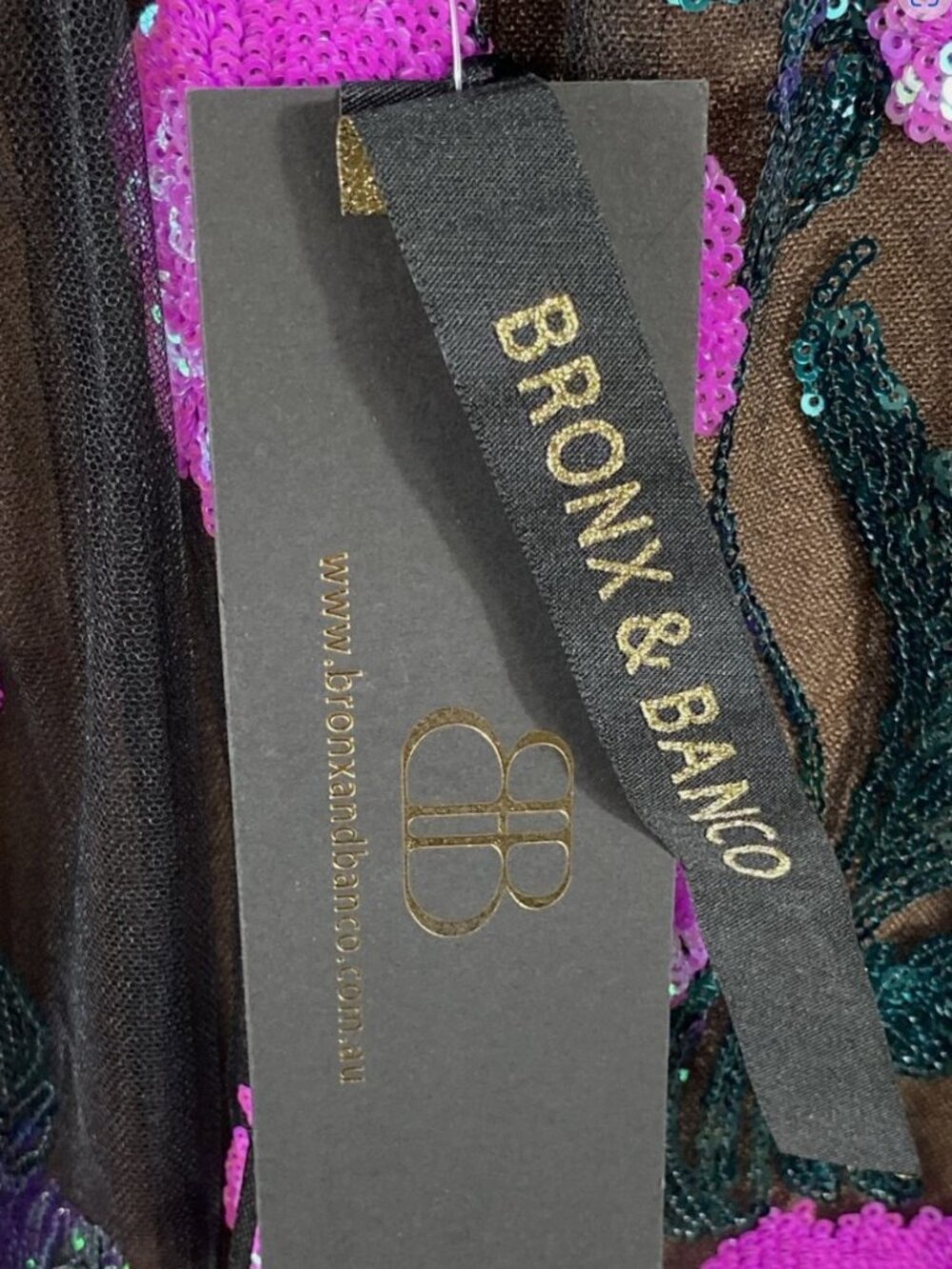 Bronx & Banco Rafaela Lace & Sequin Cocktail Evening Midi Dress US 8 NWT - Picture 4 of 4
